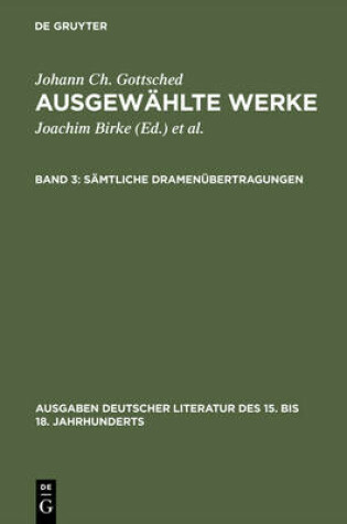 Cover of Samtliche Dramenubertragungen