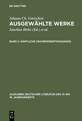 Book cover for Samtliche Dramenubertragungen