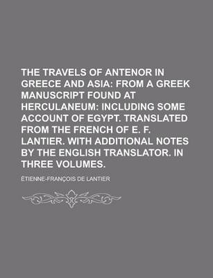 Book cover for The Travels of Antenor in Greece and Asia