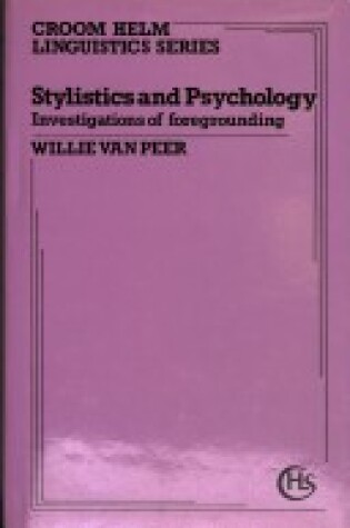 Cover of Stylistics and Psychology