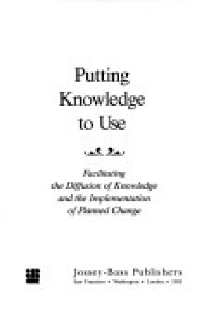 Cover of Putting Knowledge to Use