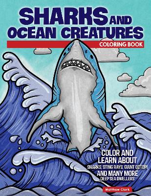 Book cover for Sharks and Ocean Creatures Coloring Book