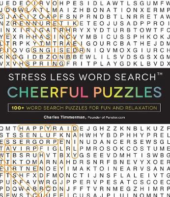 Book cover for Stress Less Word Search - Cheerful Puzzles