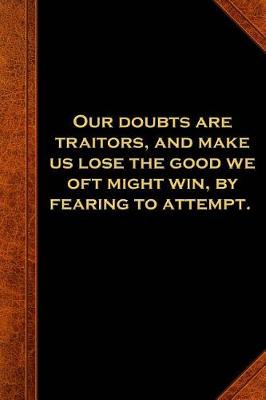 Cover of 2019 Daily Planner Shakespeare Quote Doubts Traitors Attempt 384 Pages