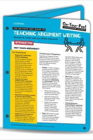 Cover of The On-Your-Feet Guide to Teaching Argument Writing