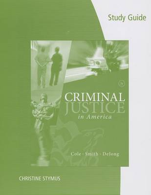 Book cover for Study Guide for Cole/Smith/DeJong's Criminal Justice in America, 7th