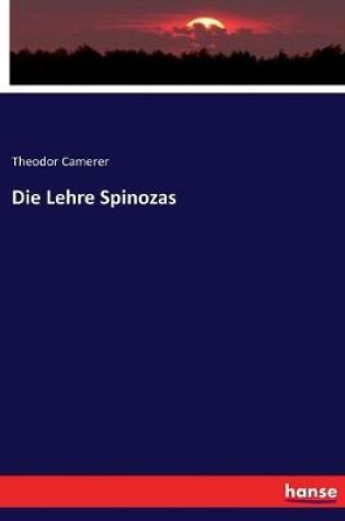 Cover of Die Lehre Spinozas