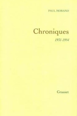Cover of Chroniques