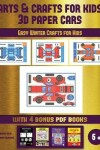 Book cover for Easy Winter Crafts for Kids (Arts and Crafts for kids - 3D Paper Cars)