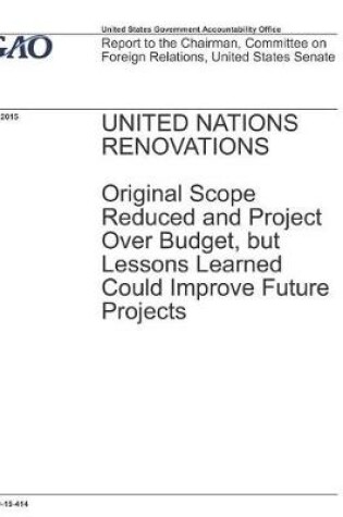 Cover of United Nations Renovations