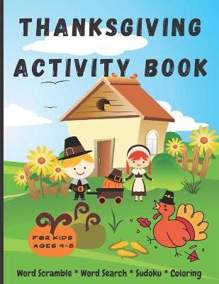 Book cover for Thanksgiving Activity Book For Kids