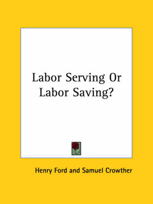 Book cover for Labor Serving or Labor Saving?