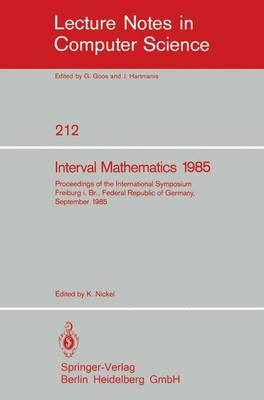 Book cover for Interval Mathematics 1985