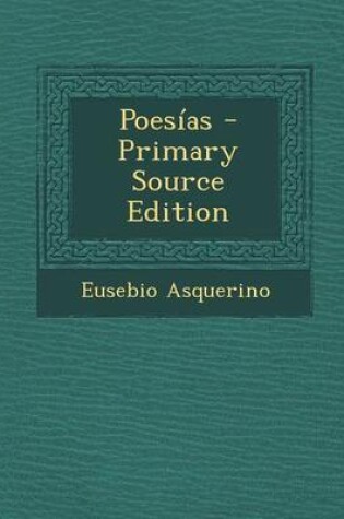 Cover of Poesias - Primary Source Edition