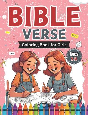 Book cover for Bible Verse Coloring Book for Girls Age 9-14