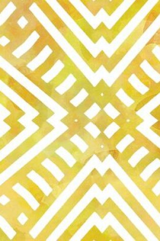 Cover of Yellow Watercolor Geometric Pattern Notebook