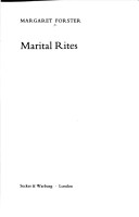 Book cover for Marital Rites