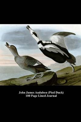 Book cover for John James Audubon (Pied Duck) 100 Page Lined Journal