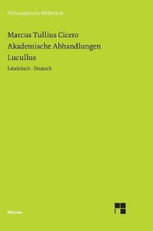 Cover of Akademische Abhandlungen. Lucullus