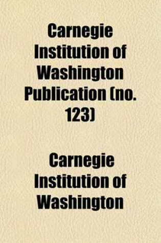Cover of Carnegie Institution of Washington Publication Volume 270, PT. 2