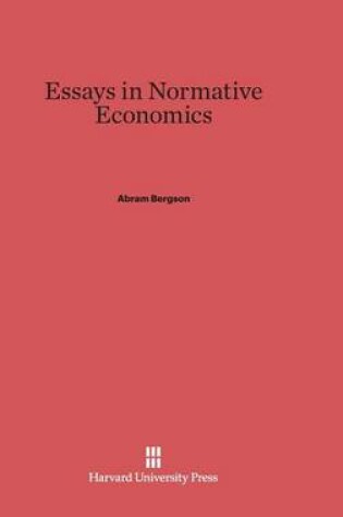 Cover of Essays in Normative Economics