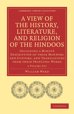 Cover of A View of the History, Literature, and Religion of the Hindoos 4 Volume Paperback Set