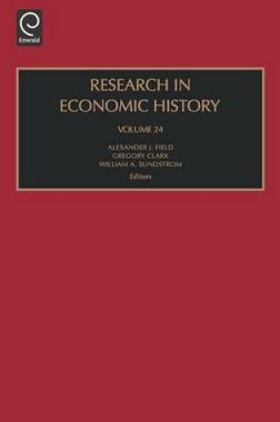 Cover of (Volume 24, Research in Economic History)