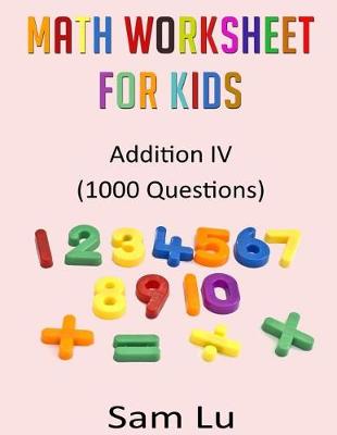 Book cover for Math Worksheet for Kids