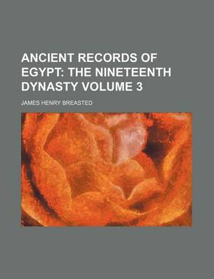 Book cover for Ancient Records of Egypt Volume 3; The Nineteenth Dynasty