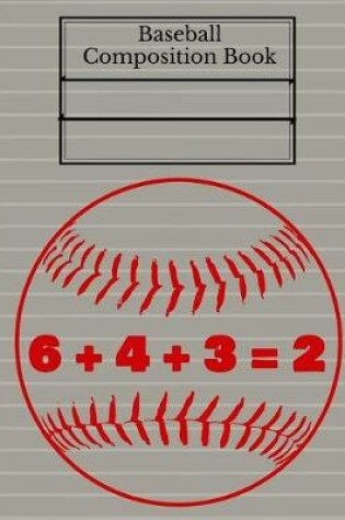 Cover of Baseball Double Play Composition Book - College Rule