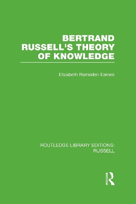 Cover of Bertrand Russell's Theory of Knowledge