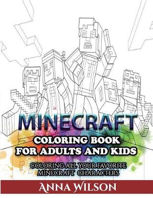 Book cover for Minecraft Coloring Book for Adults and Kids