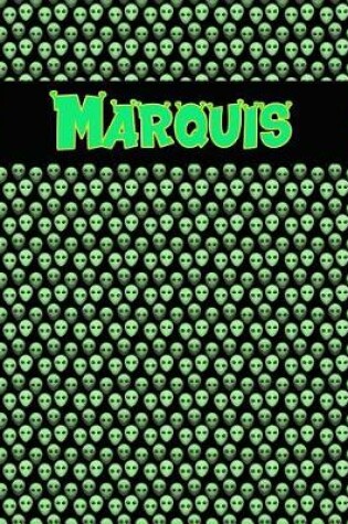 Cover of 120 Page Handwriting Practice Book with Green Alien Cover Marquis