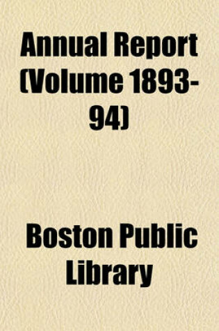 Cover of Annual Report (Volume 1893-94)