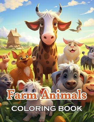 Book cover for Farm Animals Coloring Book for Kids