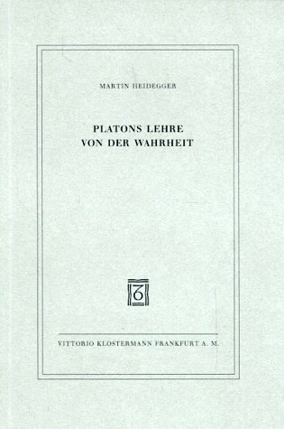 Cover of Platons Lehre Von Der Wahrheit