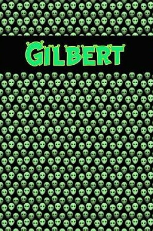 Cover of 120 Page Handwriting Practice Book with Green Alien Cover Gilbert