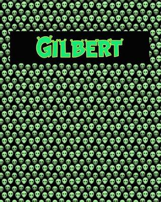 Book cover for 120 Page Handwriting Practice Book with Green Alien Cover Gilbert