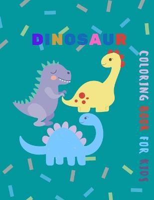 Book cover for dinasour coloring book for kids