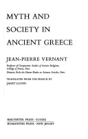 Cover of Myth and Society in Ancient Greece