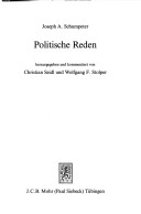 Book cover for Politische Reden