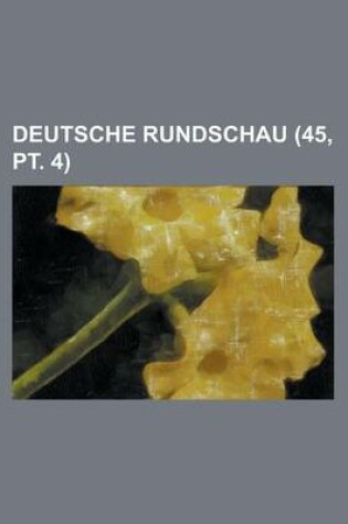 Cover of Deutsche Rundschau (45, PT. 4)