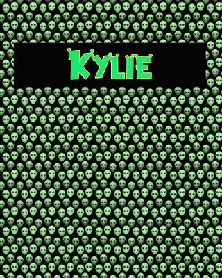 Book cover for 120 Page Handwriting Practice Book with Green Alien Cover Kylie