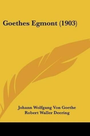 Cover of Goethes Egmont (1903)