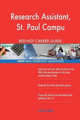 Book cover for Research Assistant, St. Paul Campu RED-HOT Career; 2499 REAL Interview Questions