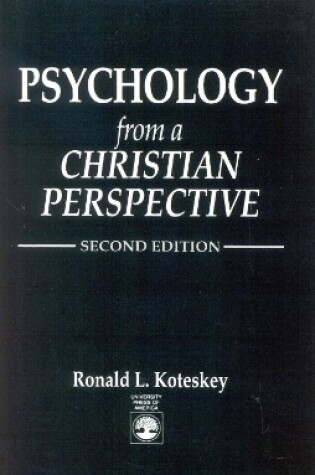 Cover of Psychology from a Christian Perspective