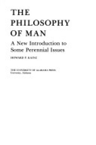 Cover of The Philosophy of Man
