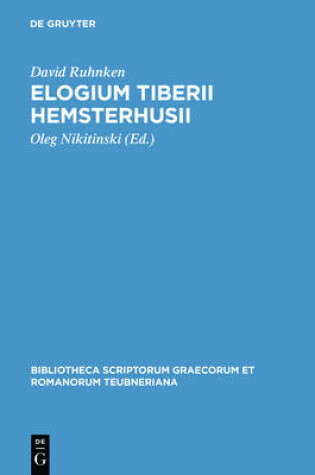 Cover of Elogium Tiberii Hemsterhusii