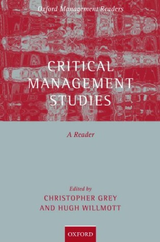 Cover of Critical Management Studies