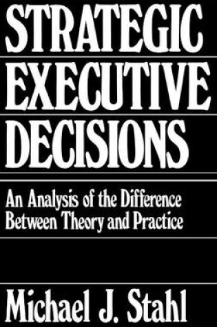 Cover of Strategic Executive Decisions